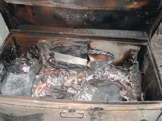 Photo: Burned Documents Found at SAAD Center