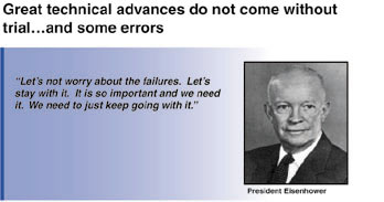 Graphic: Great technical advances do not come without trail...and some errors