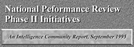 National Performance Review: Phase II Initiatives