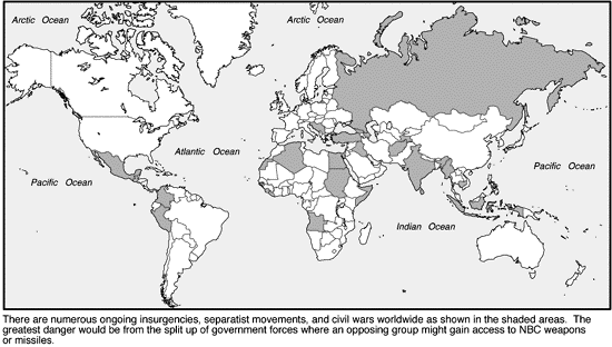 World Map of Insurgencies, Separatist Movements, and Civil Wars